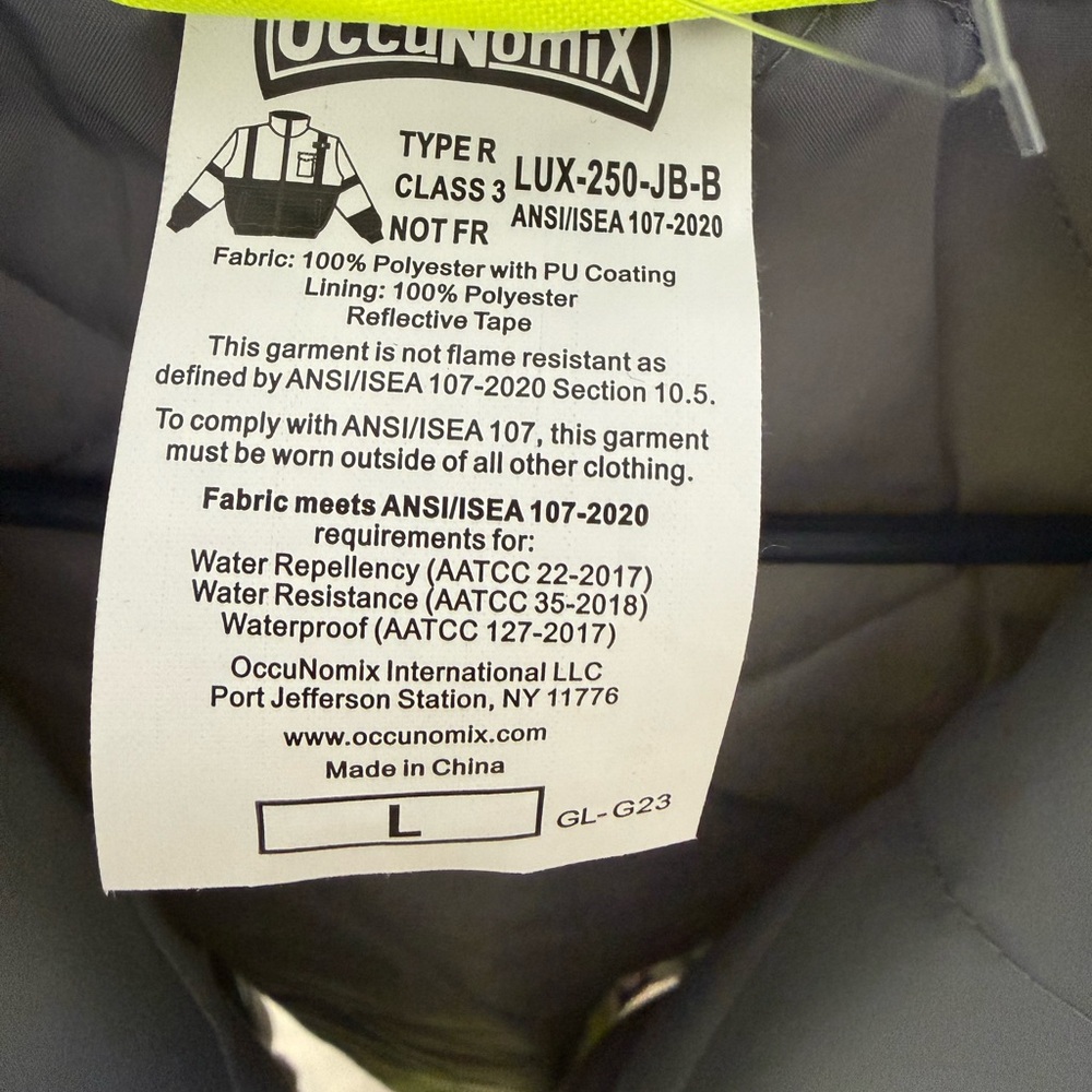 Safety bomber jacket large Type R Class 3 - Picture 6 of 6